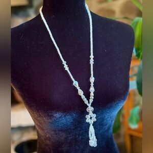 Elegant Glass Crystal Beaded Necklace